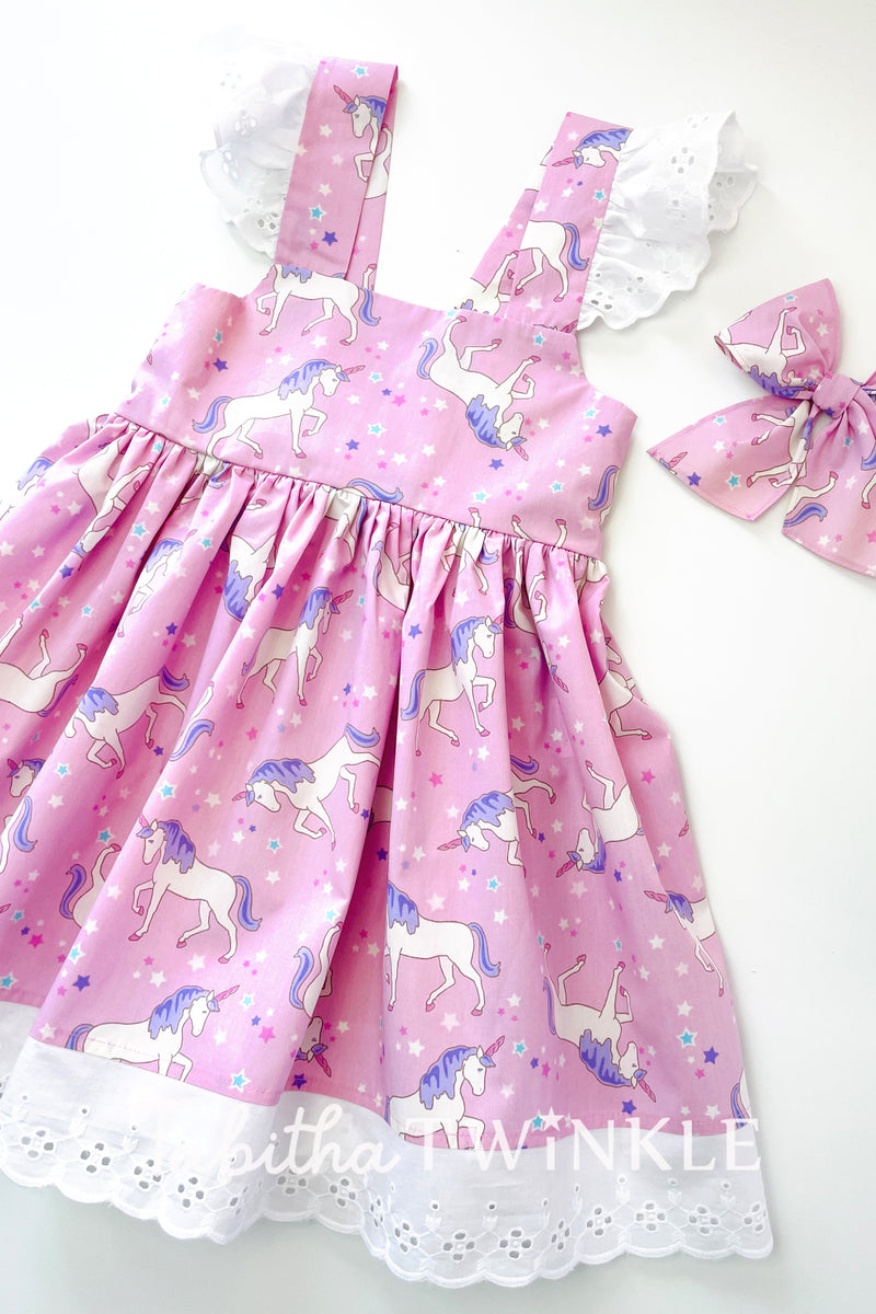 Tara Dress Unicorn Tapestry Violet main image 1